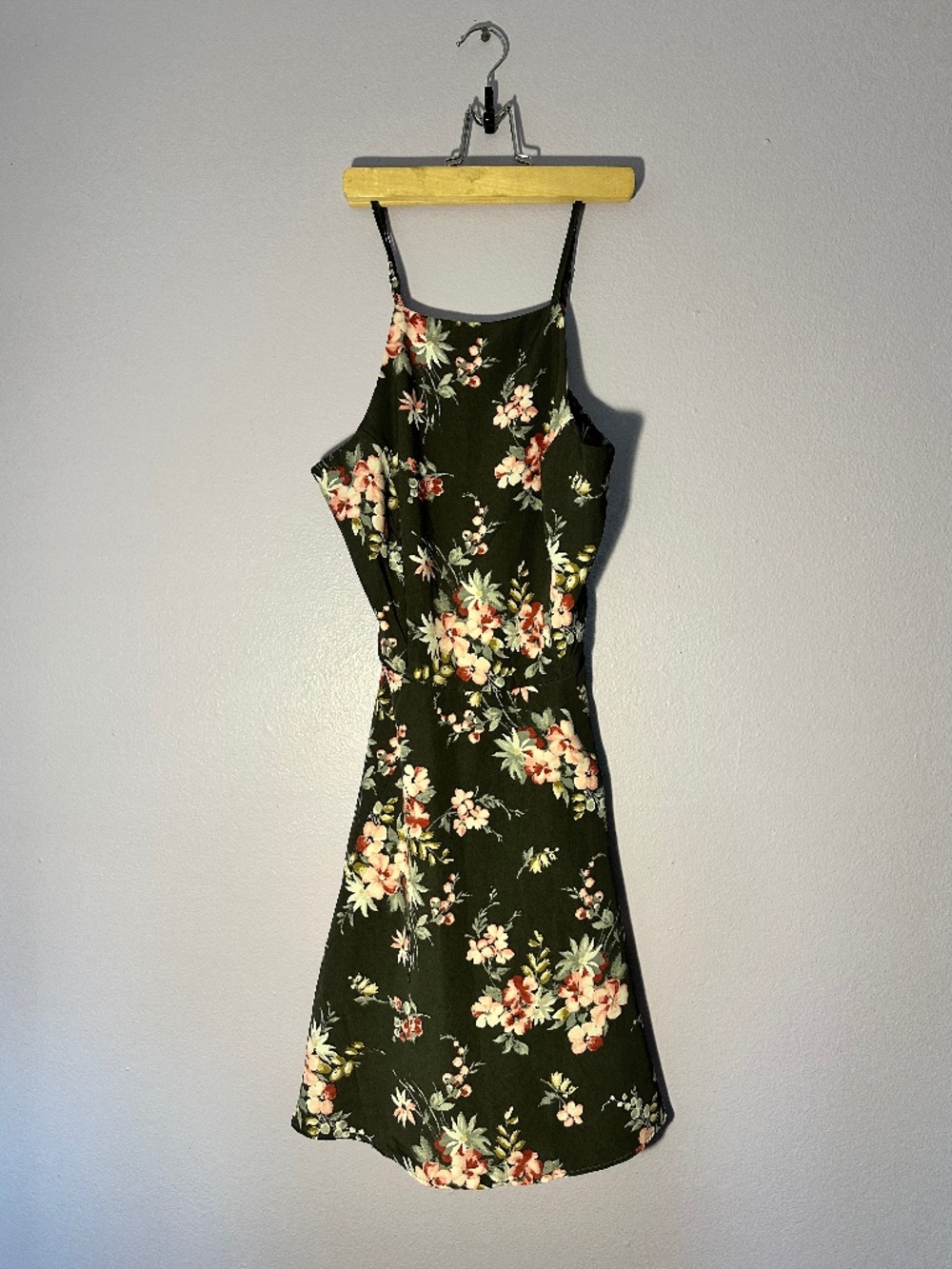 Hollister Floral Skater Dress with Lace-up Back